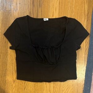 Garage Black Crop Top